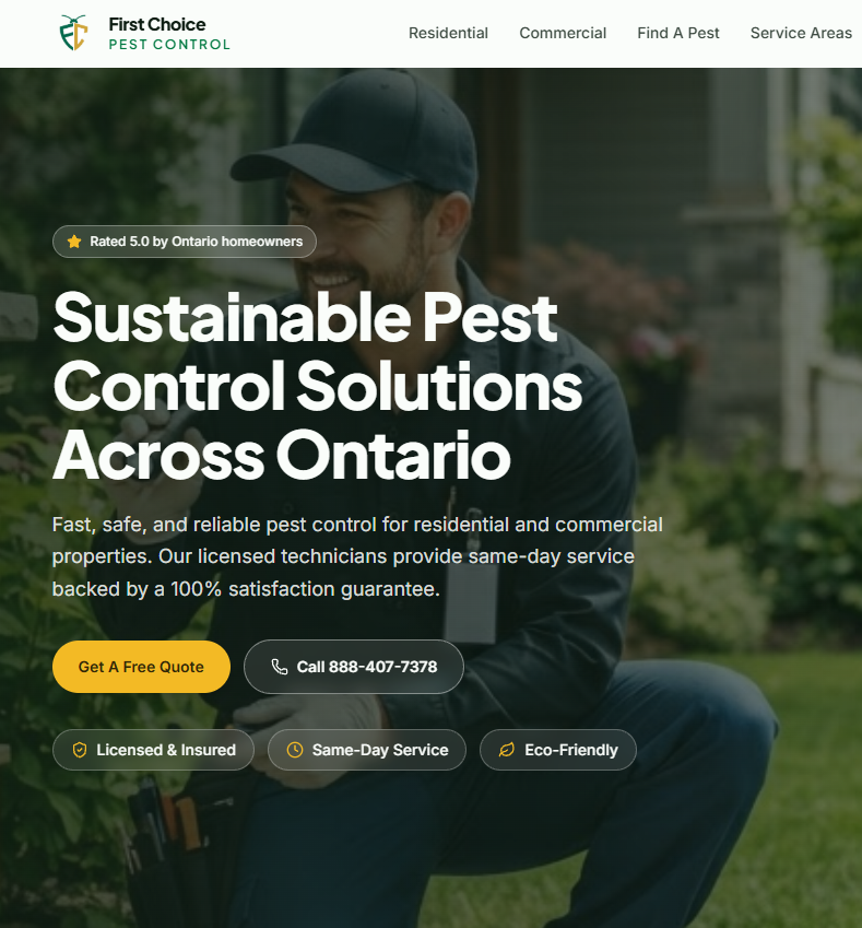 First Choice Pest Control project preview